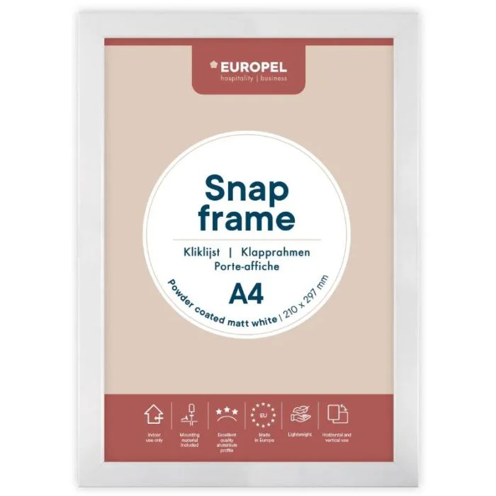 Cadre Porte affiche - A4 - Blanc EUROPEL