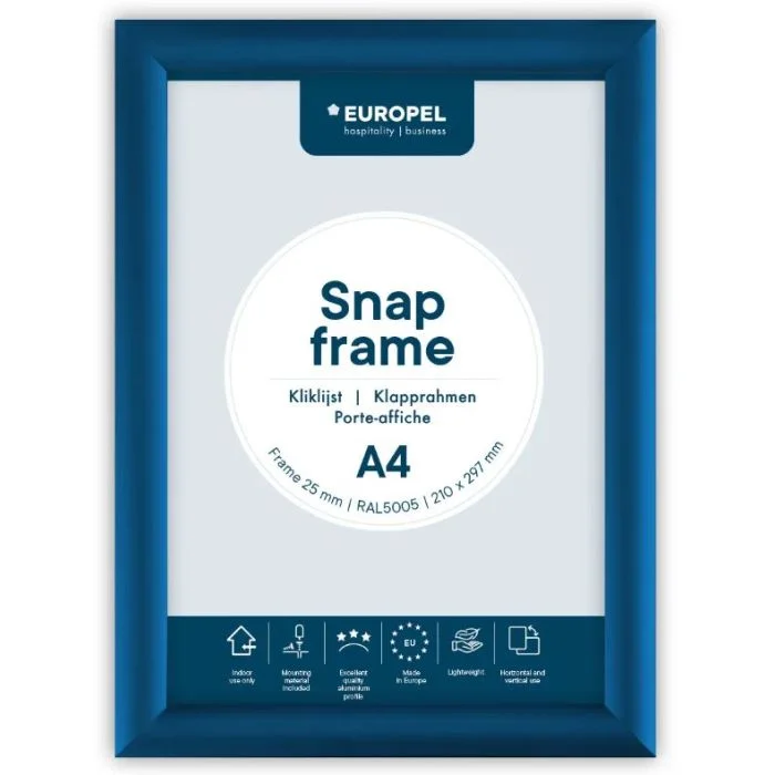 Cadre Porte affiche - A4 - Bleu EUROPEL