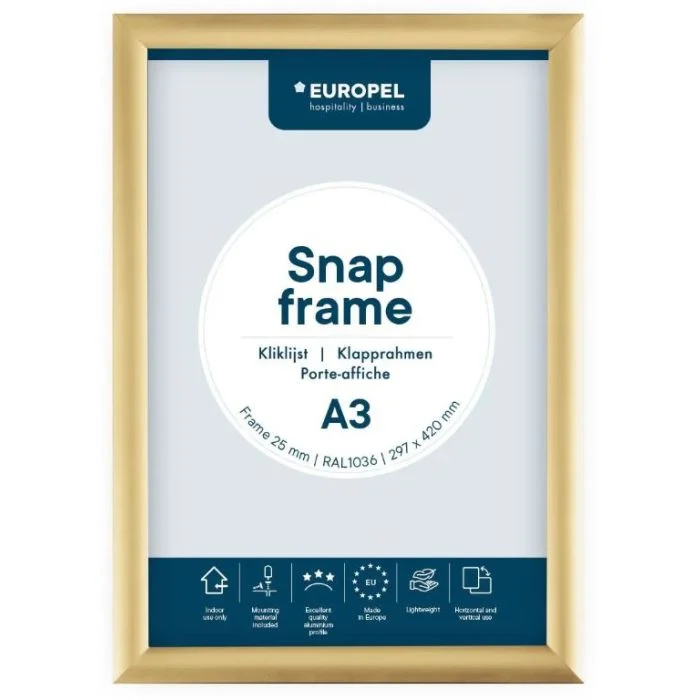 Cadre Porte affiche - A3 - Or EUROPEL