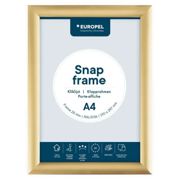 Cadre Porte affiche - A4 - Or EUROPEL