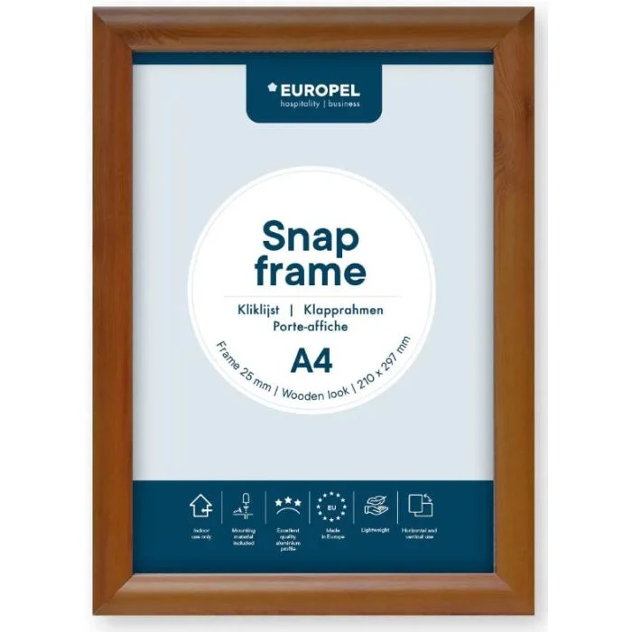 Cadre Porte affiche - A4 - Bois EUROPEL