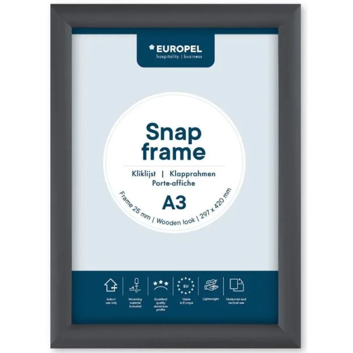 Cadre Porte affiche - A3 - Gris graphite EUROPEL