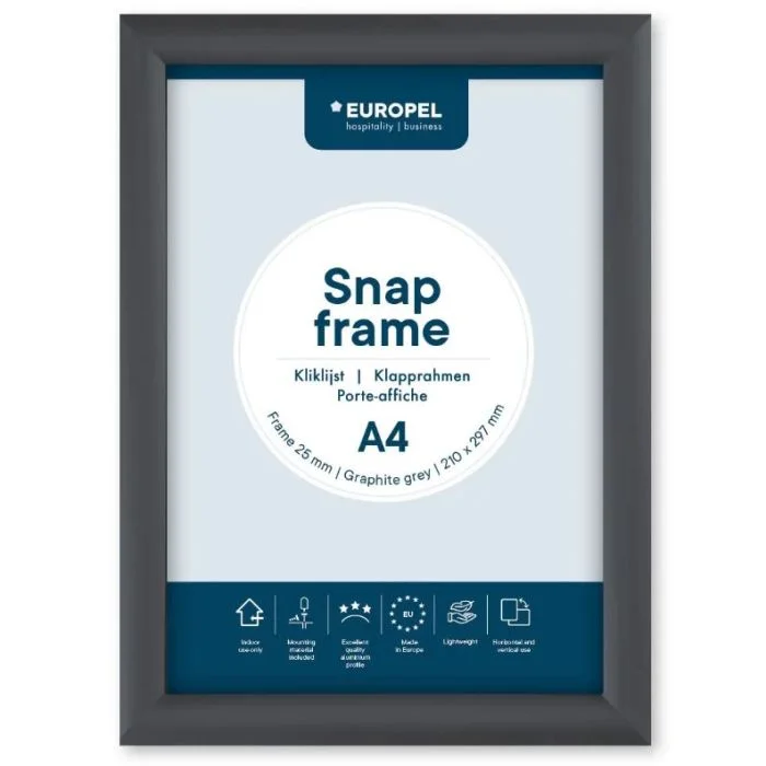 Cadre Porte affiche - A4 - Gris graphite EUROPEL