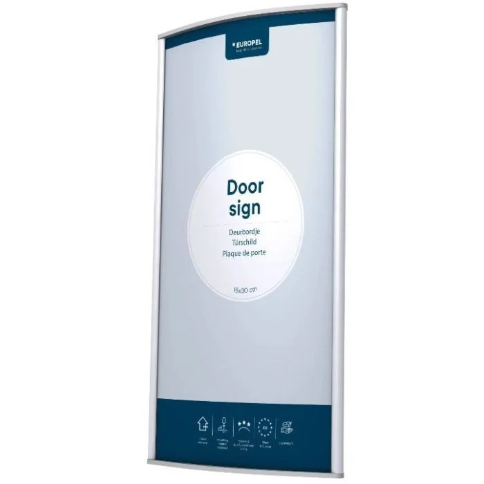 Plaque de Porte - 150 x 300 mm - Argent EUROPEL