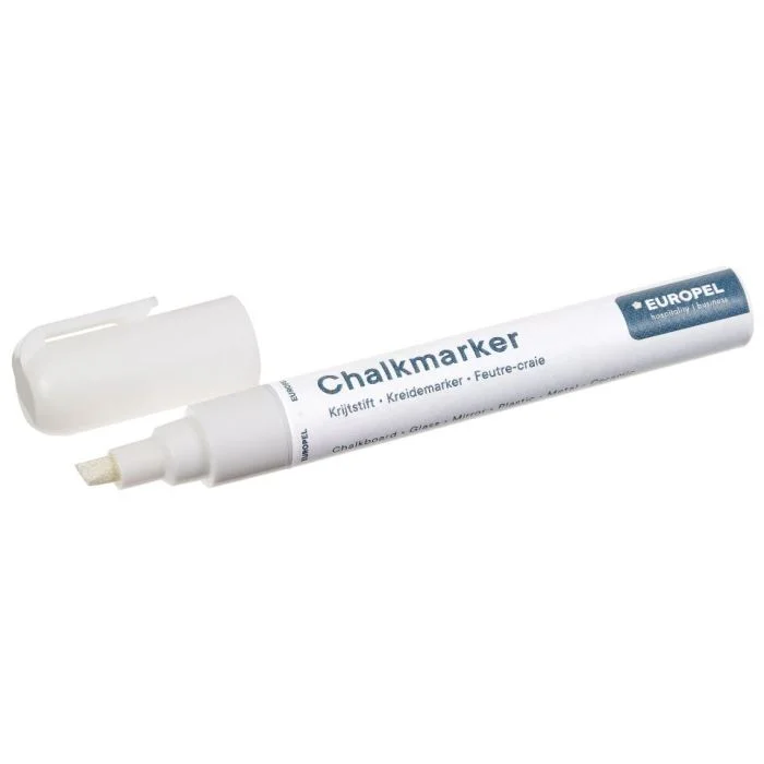 Marqueur à craie - 6 mm - Blanc EUROPEL