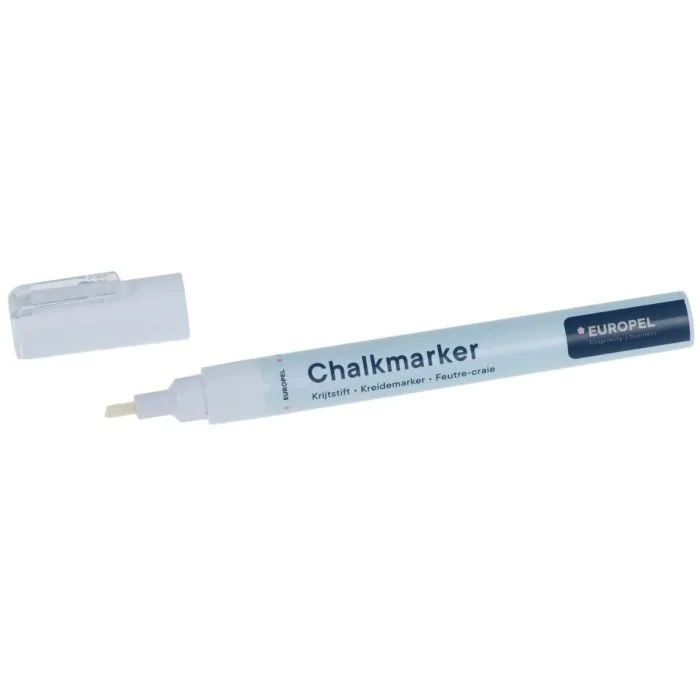 Marqueur à craie - 3 mm - Blanc EUROPEL