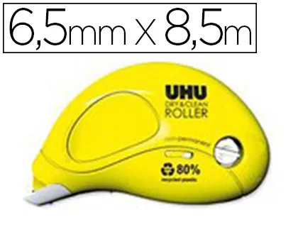 Colle uhu glue roller repositionnable ergonomique consommation visible système microdépôt 6.5mmx8.5m