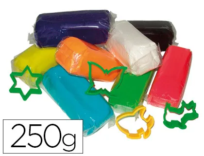 Pâte à modeler assortiment 8 coloris 250g