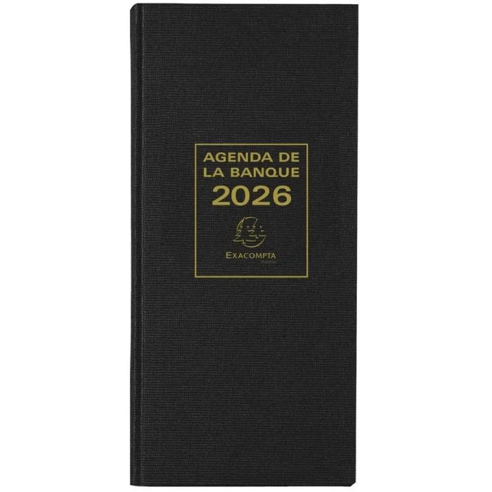 Agenda de Banque Journalier 2026 - 2 volumes - 160 x 340 mm EXACOMPTA