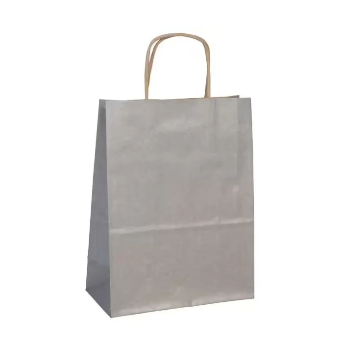 Sac en papier - 160 x 80 x 210 mm - Argent CLAIREFONTAINE Lot de 25