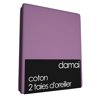 2 Taies d'Oreiller Damai Violet (Coton)