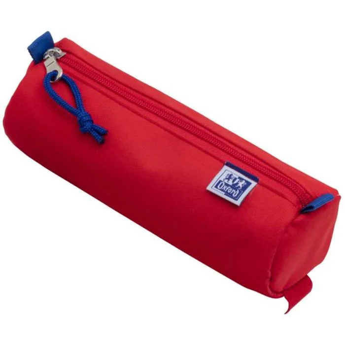 Trousse ronde pour stylos - Rouge OXFORD