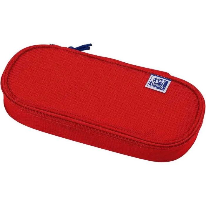 Trousse ovale pour stylos - Rouge OXFORD