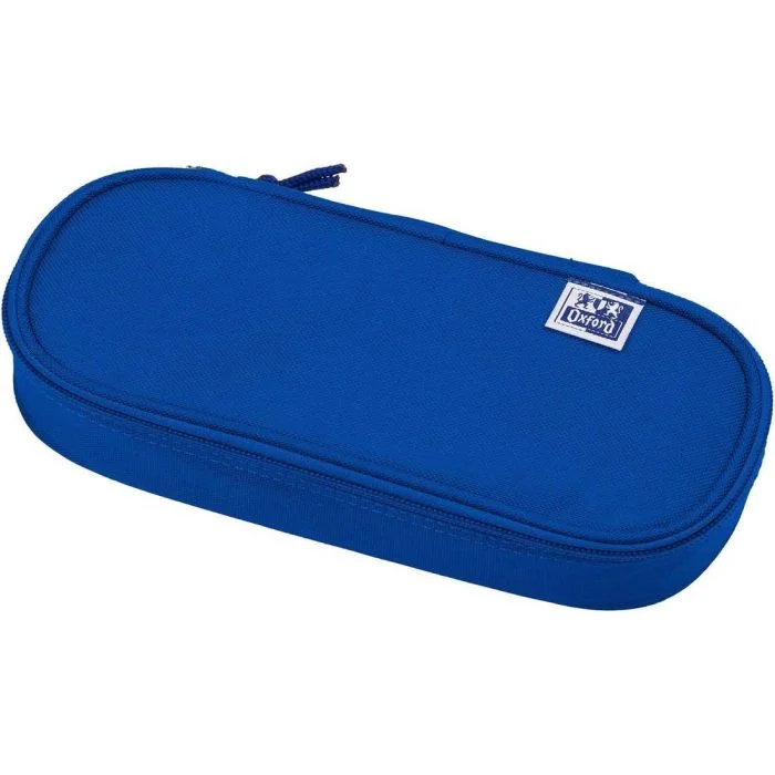 Trousse ovale pour stylos - Bleu OXFORD