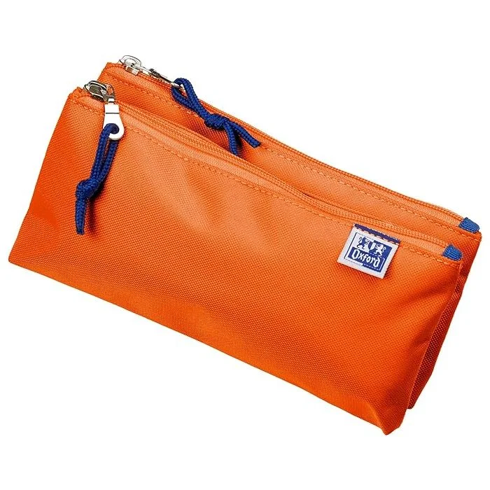 Trousse 2 compartiments à stylos - Orange OXFORD