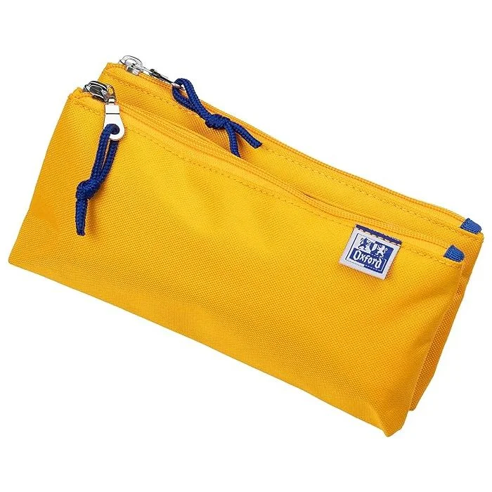 Trousse 2 compartiments à stylos - Jaune OXFORD
