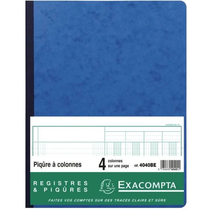 EXACOMPTA 4040E Registre 4 colonnes - 320 x 250 mm