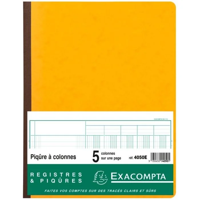 EXACOMPTA 4050E Registre 5 colonnes - 320 x 250 mm