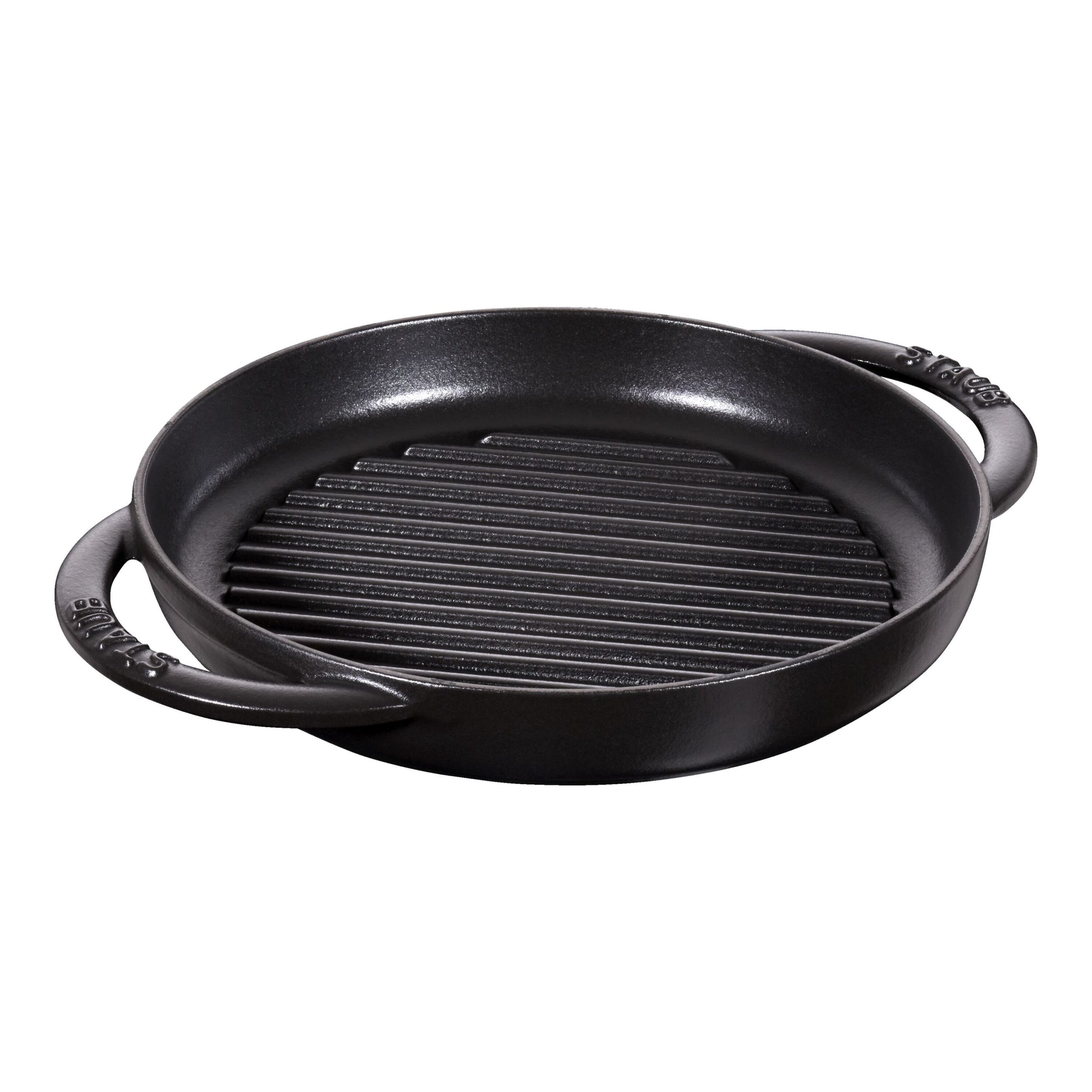 Pure Gril 23 cm, Rond(e), Noir mat, Fonte