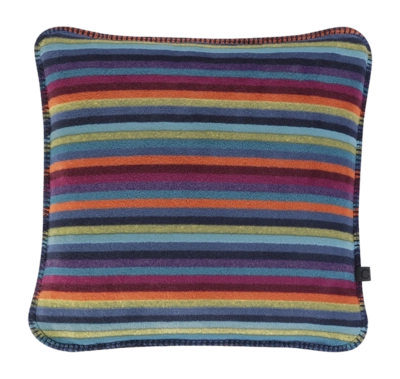 Housse Coussin Décoratif Cawö Lifestyle Rayures Multicolore Foncé (50 x 50 cm)