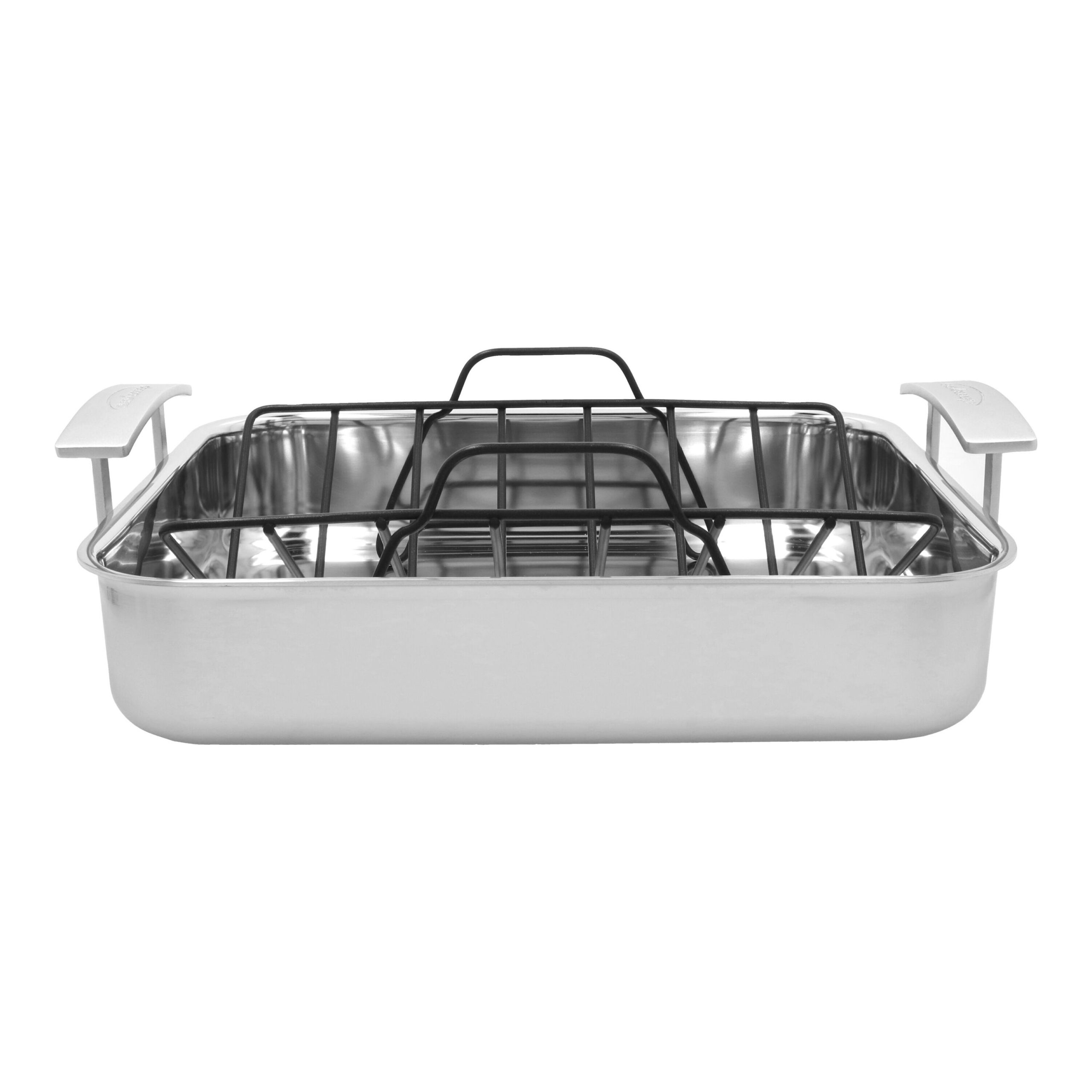 Roaster avec grille 39 x 33 cm, Inox 18/10, Argent