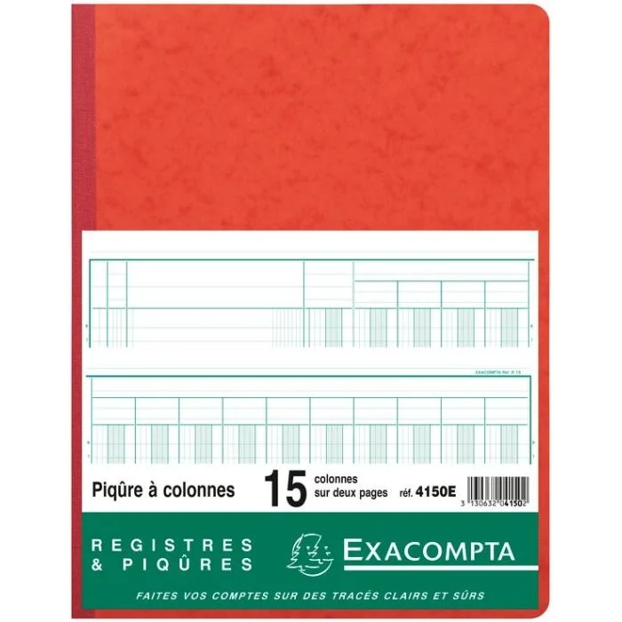 EXACOMPTA Registre 15 colonnes - 320 x 250 mm