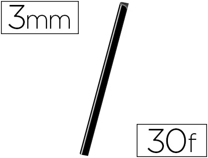 Baguette relier exacompta serodo découpe arrondie facilite insertion 30f épaisseur 3mm longueur 297mm noir boîte 25u