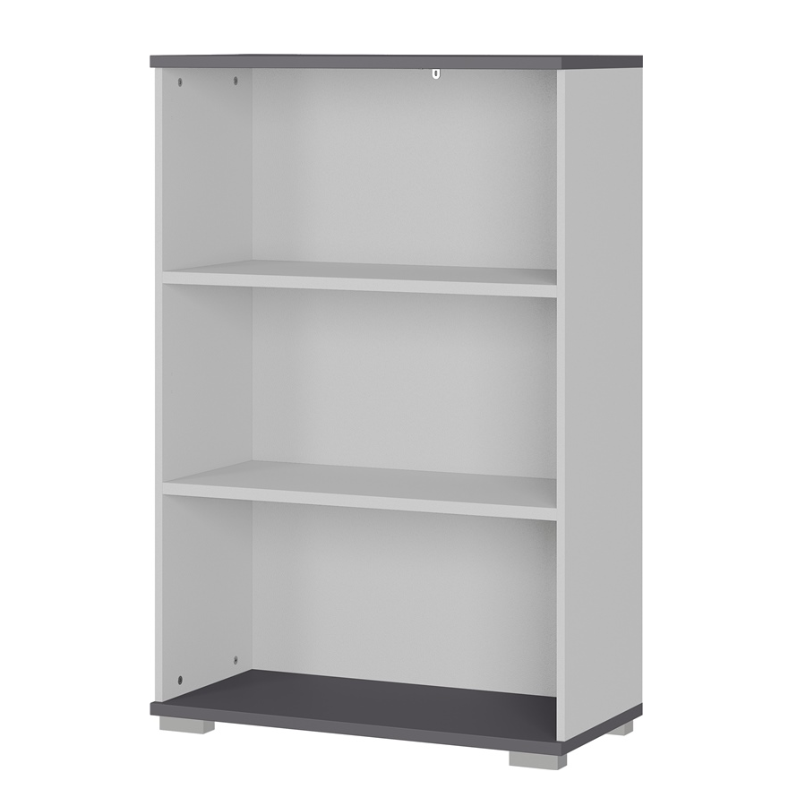 Bibliothèque basse Presley 80cm - gris clair