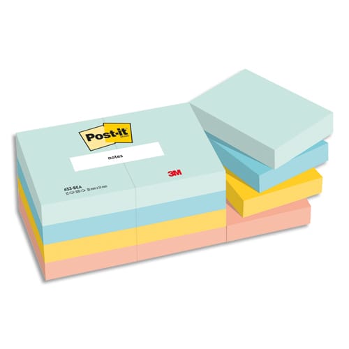 Bloc notes post it beachside 38 x 51mm 12 blocs de 100 feuilles