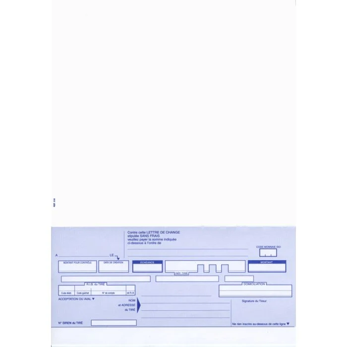 Lettre de Change Lot de 100 traites normalisées ELVE