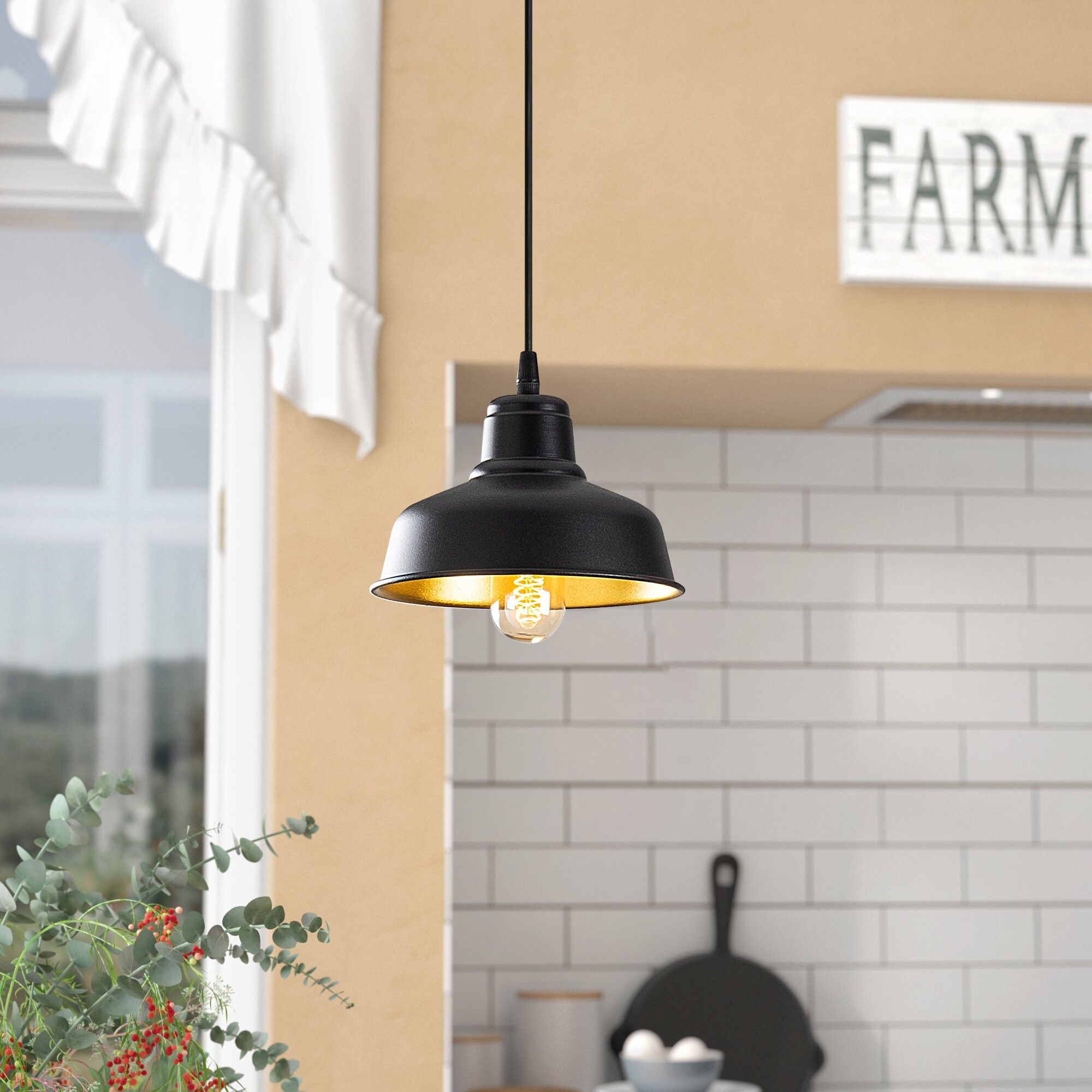 Lustre Sheen | 19x19 cm | 108 cm de hauteur | Noir