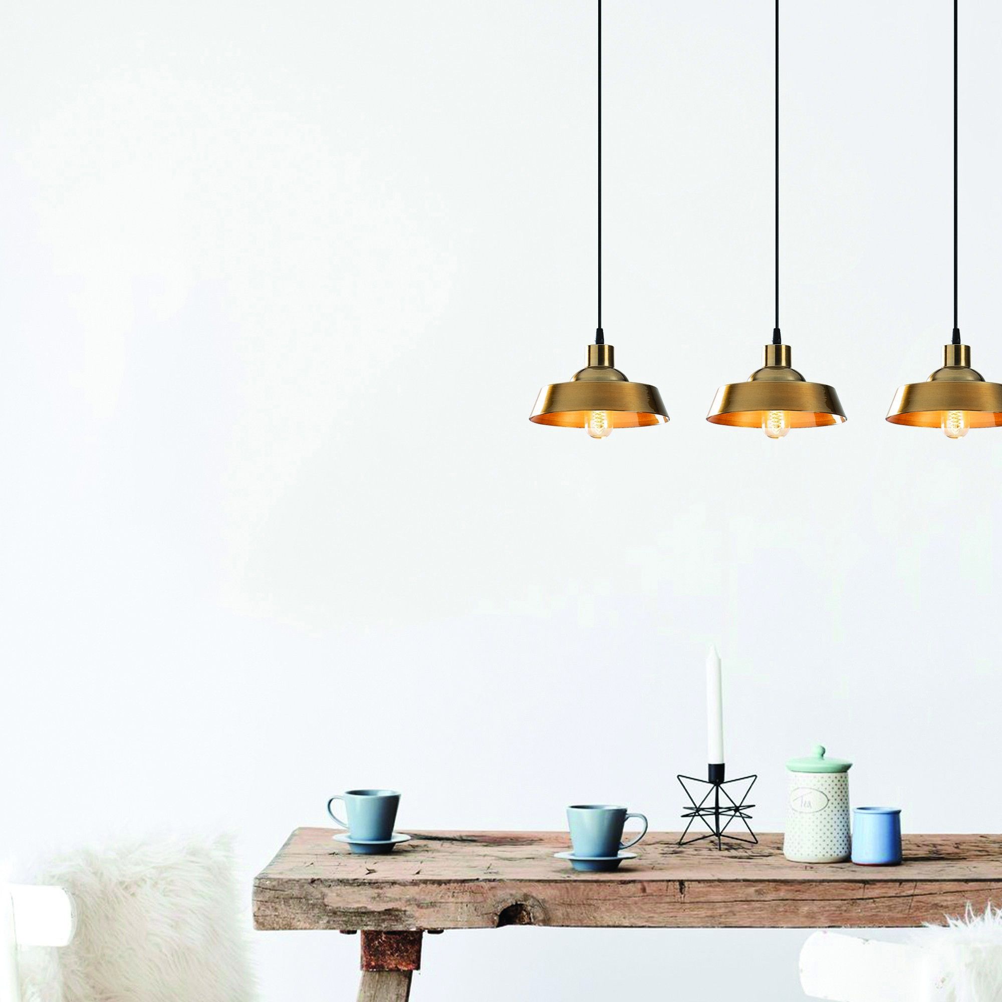 Lustre Sheen | Corps en métal | Vintage | Hauteur réglable