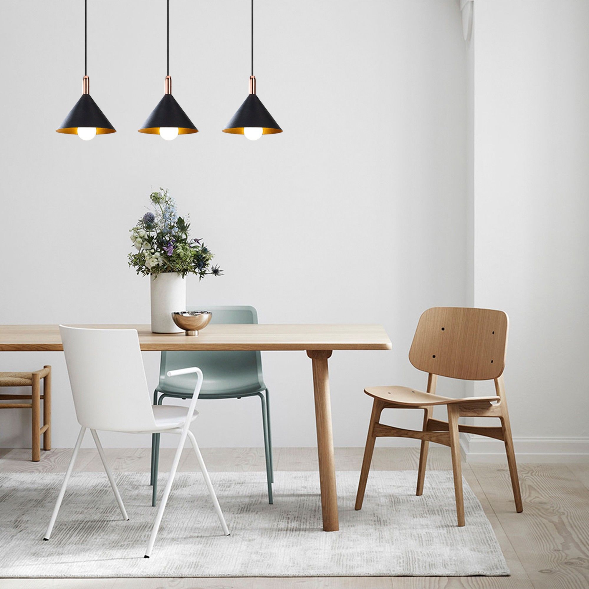 Lustre Sheen | Corps en métal | 37cm de diamètre | Hauteur ajustable