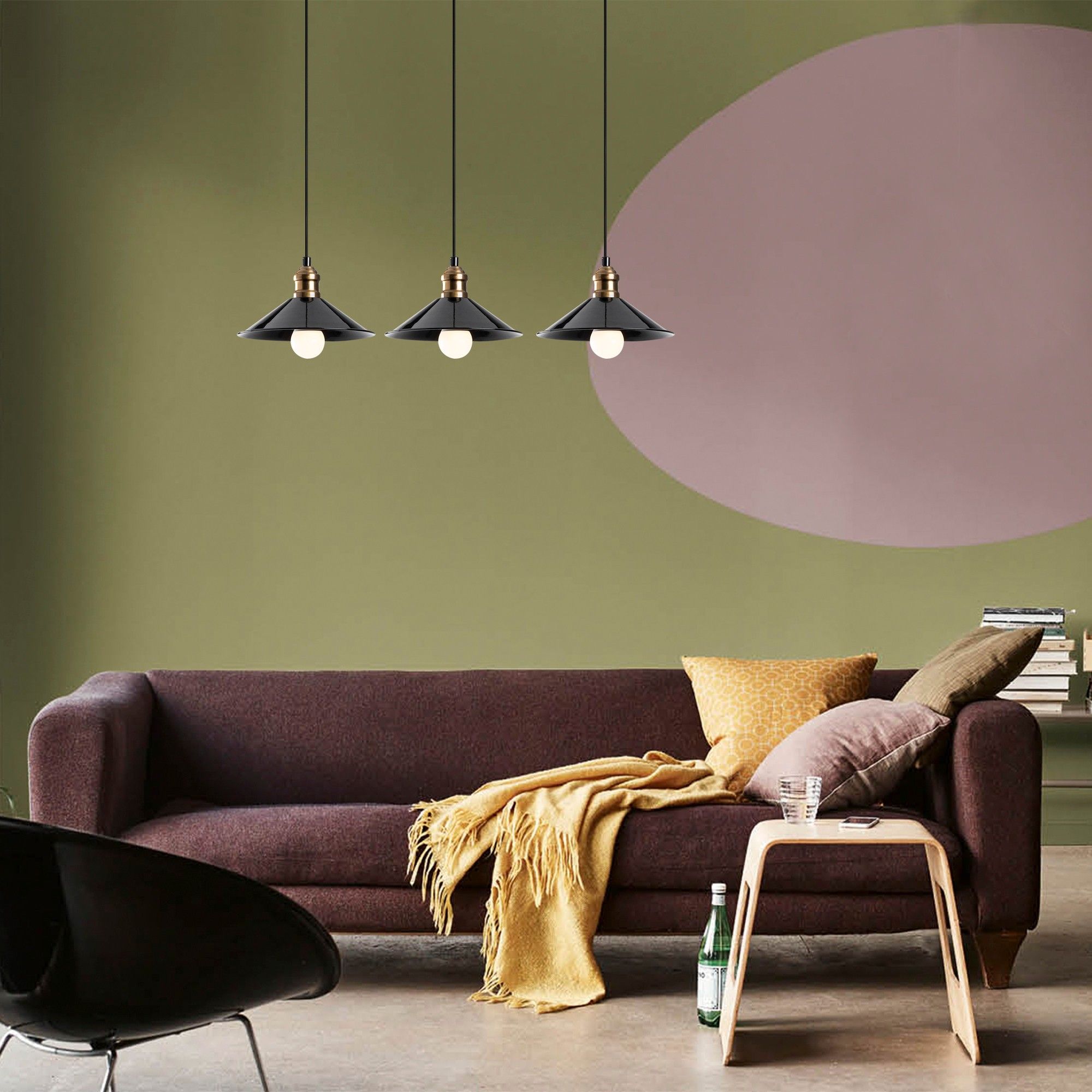 Lustre Sheen | Corps en métal | 74cm de diamètre | Hauteur ajustable