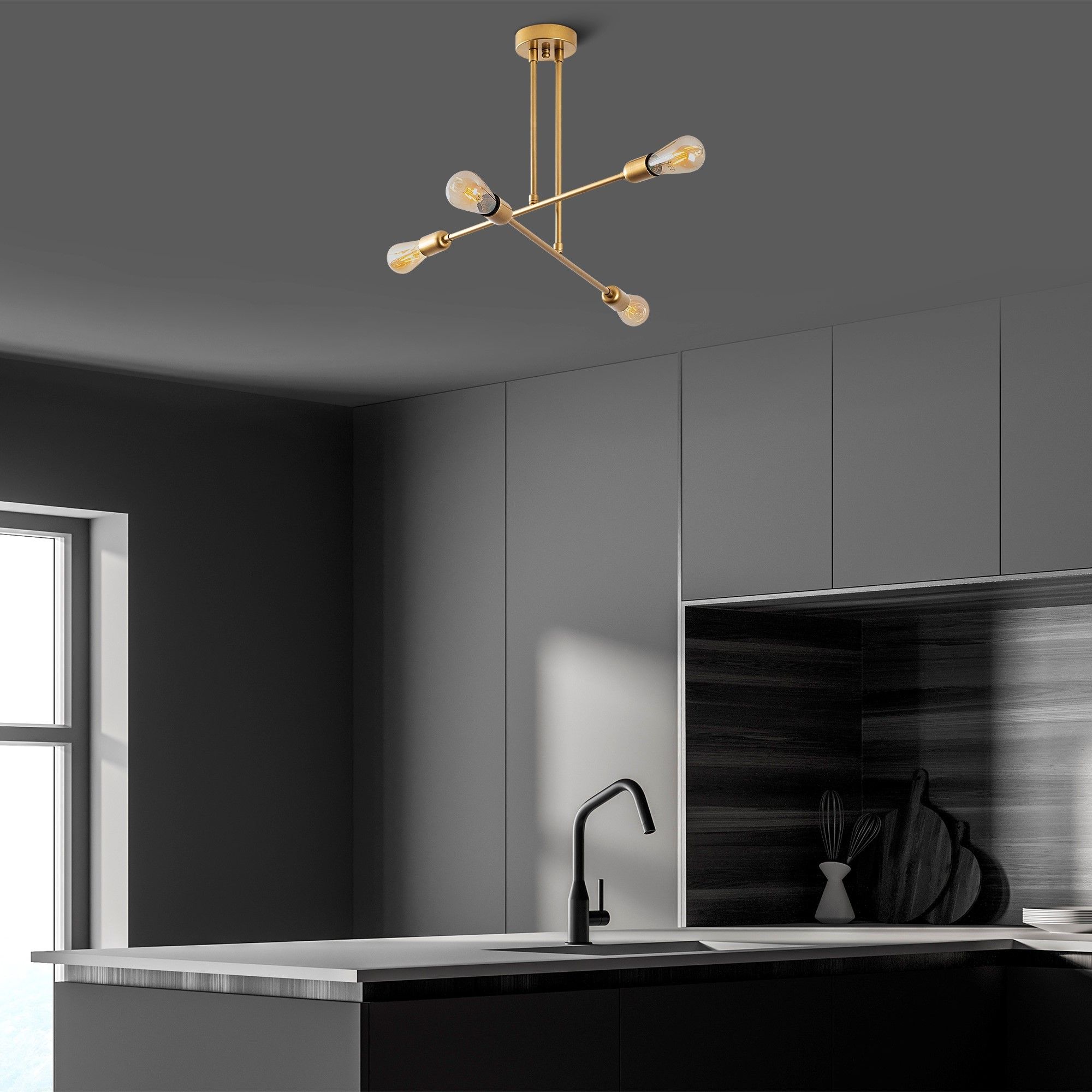 Lustre Sheen | 70 cm de diamètre | Corps en métal