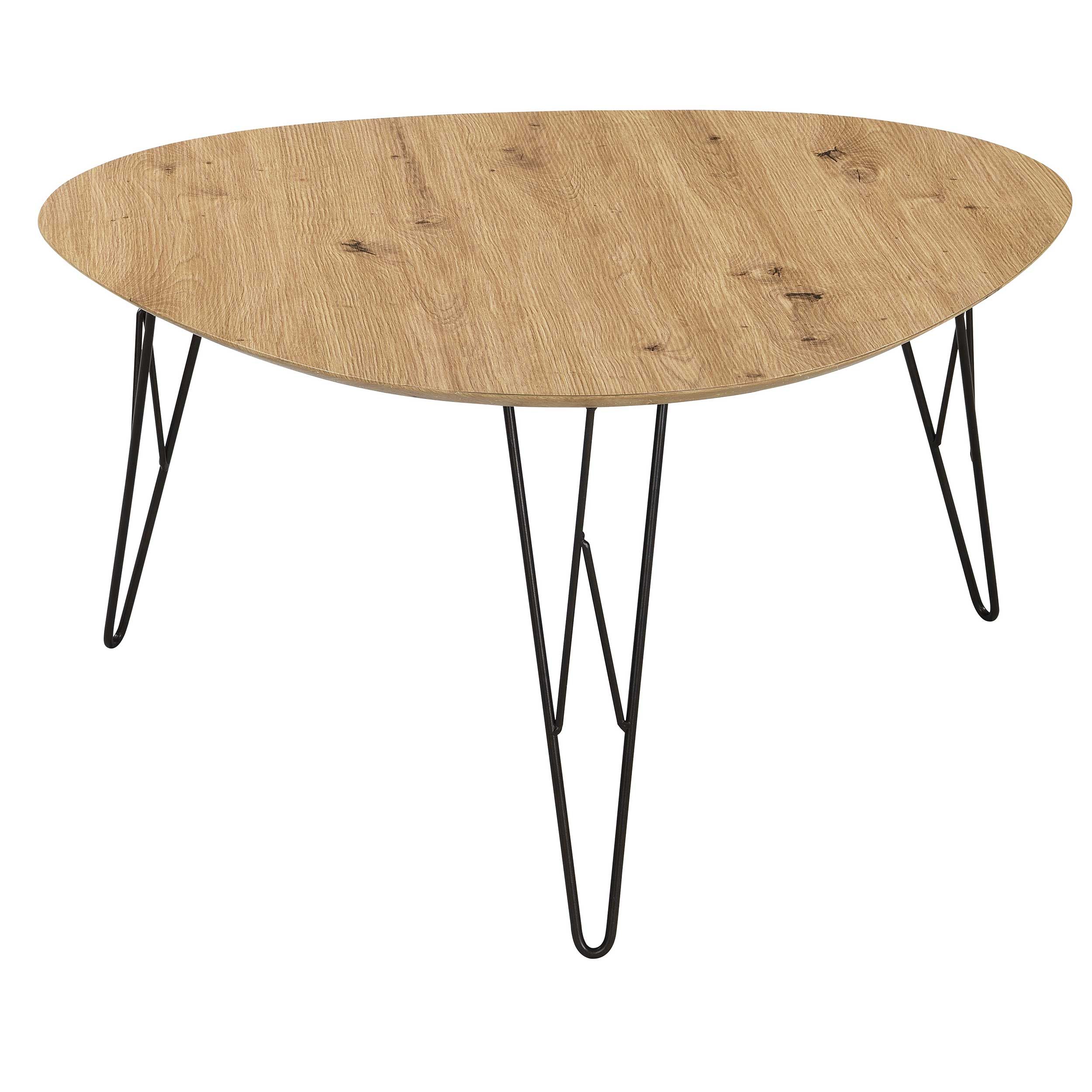Table basse Ramblas 80x78 - métal/chêne