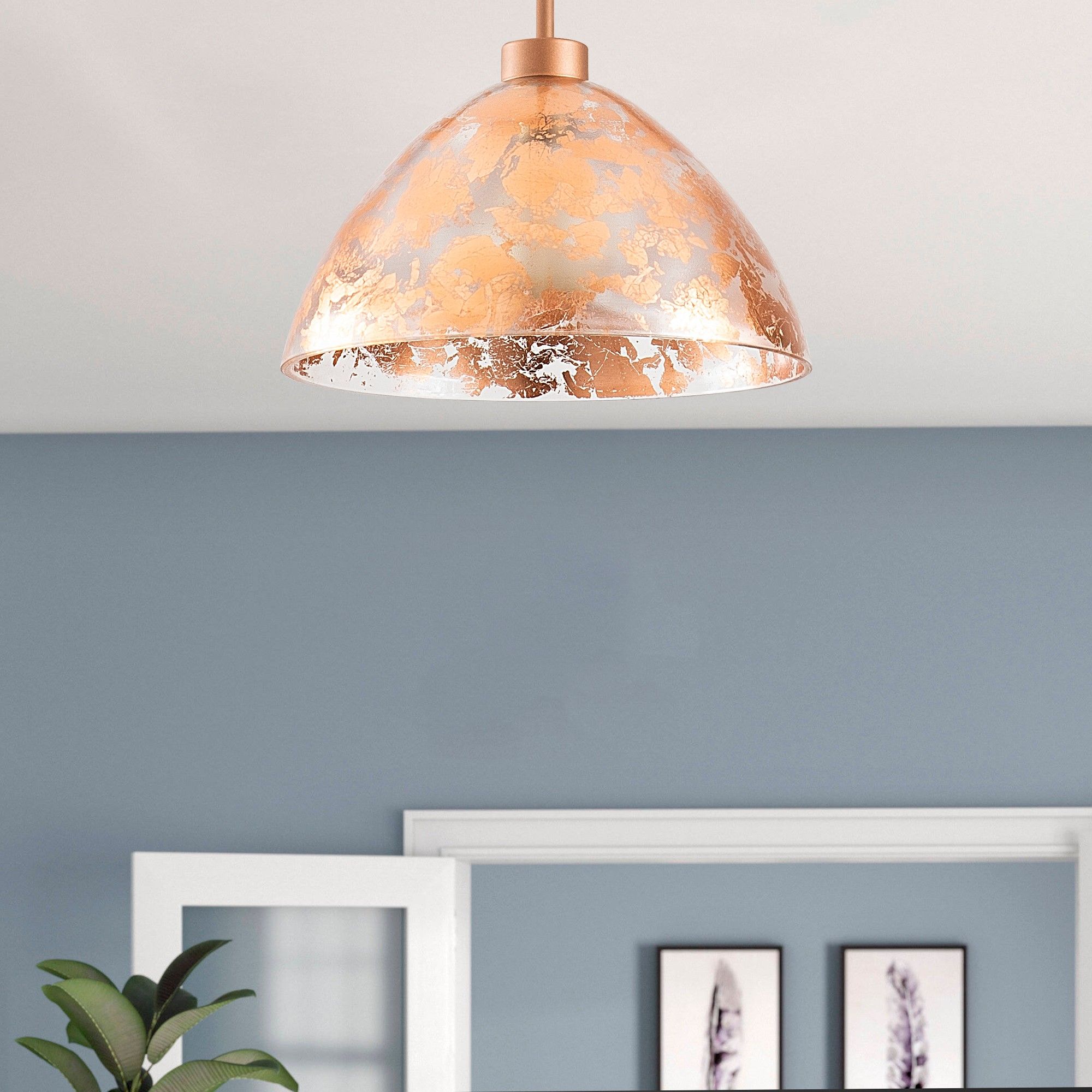 Lustre moderne en cuivre | Éclairage épuré et contemporain