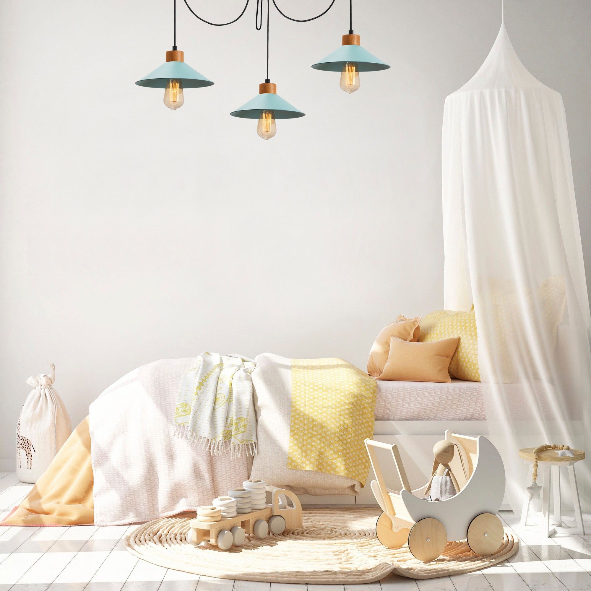 Lustre Turquoise épuré et contemporain | Luminaires Décoratifs Modernes