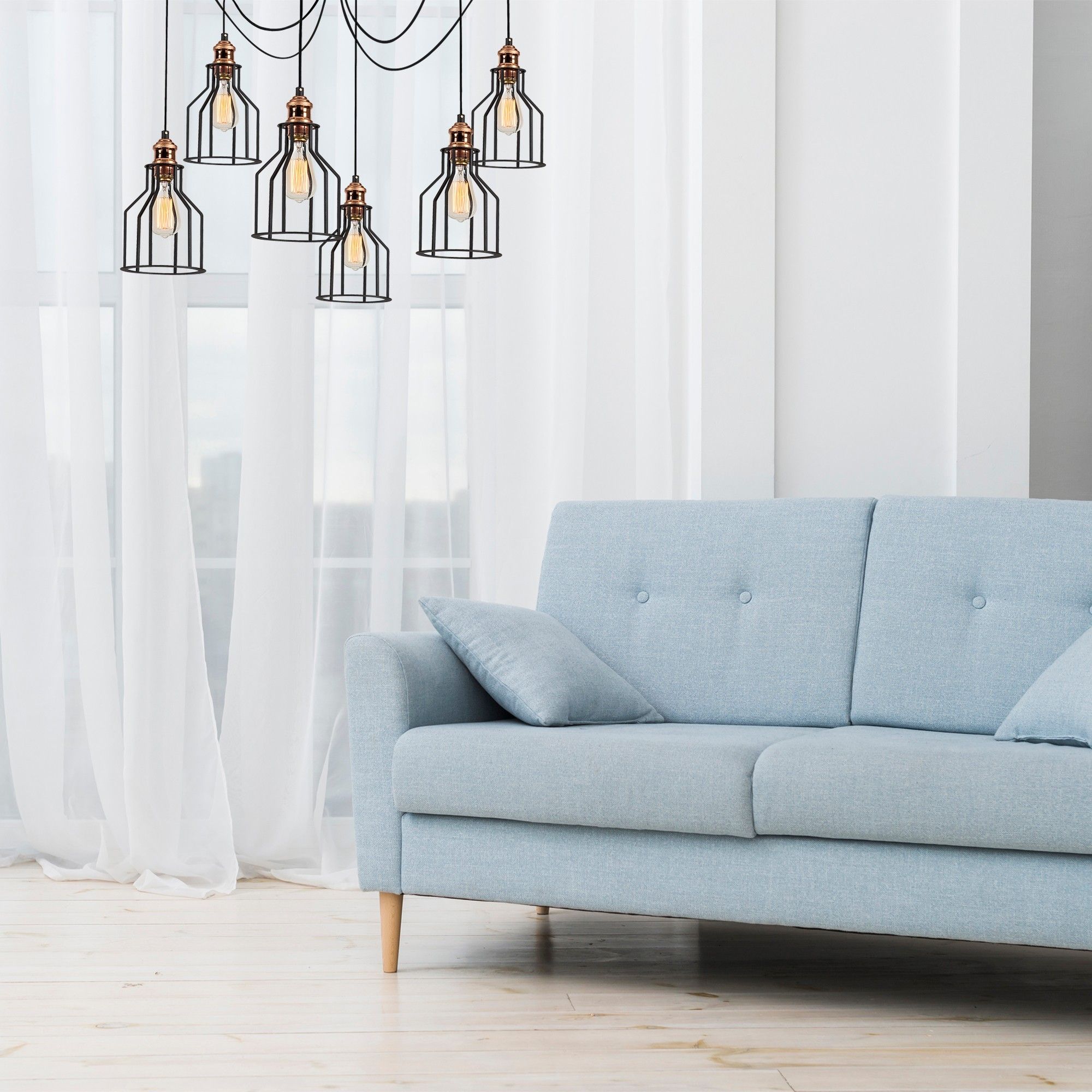 Lustre Noor | Corps en métal | 137x111cm | Noir