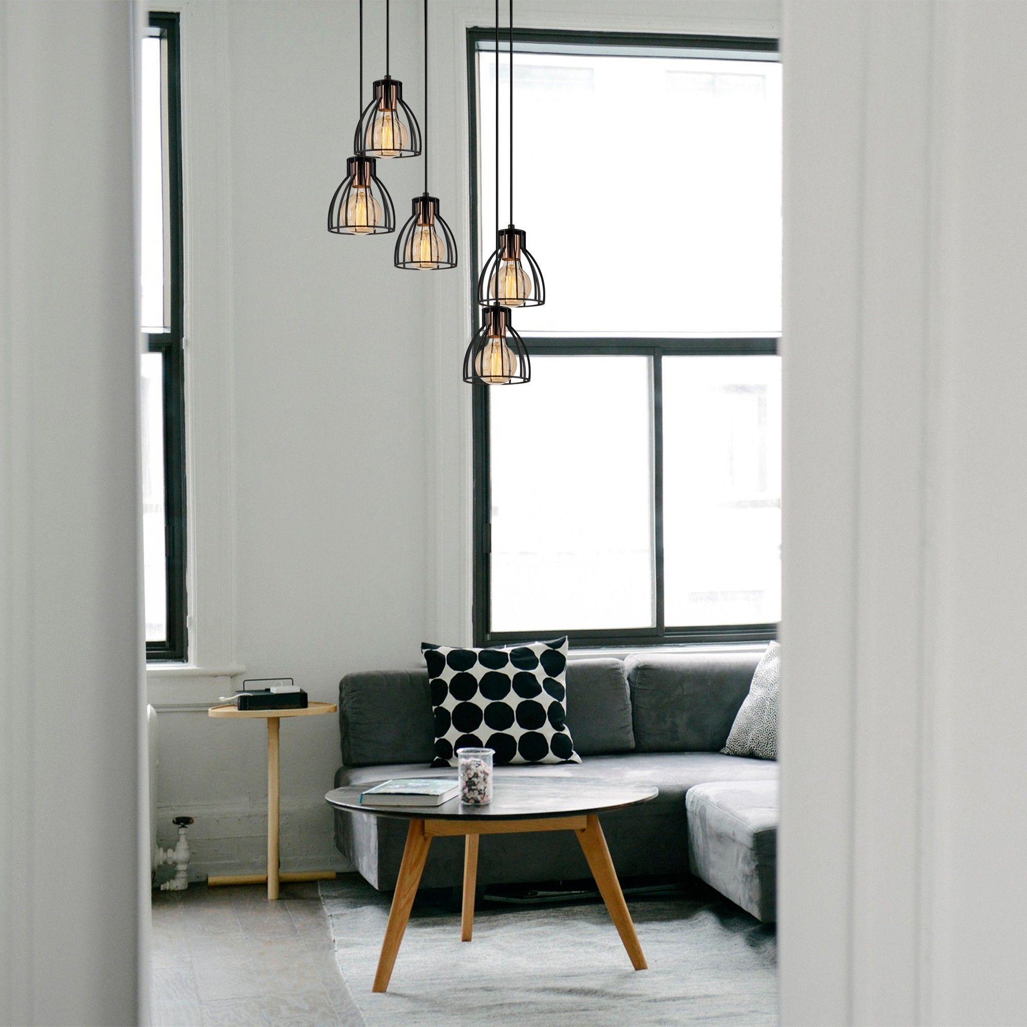 Lustre Noor | 47cm de diamètre | Finition noire