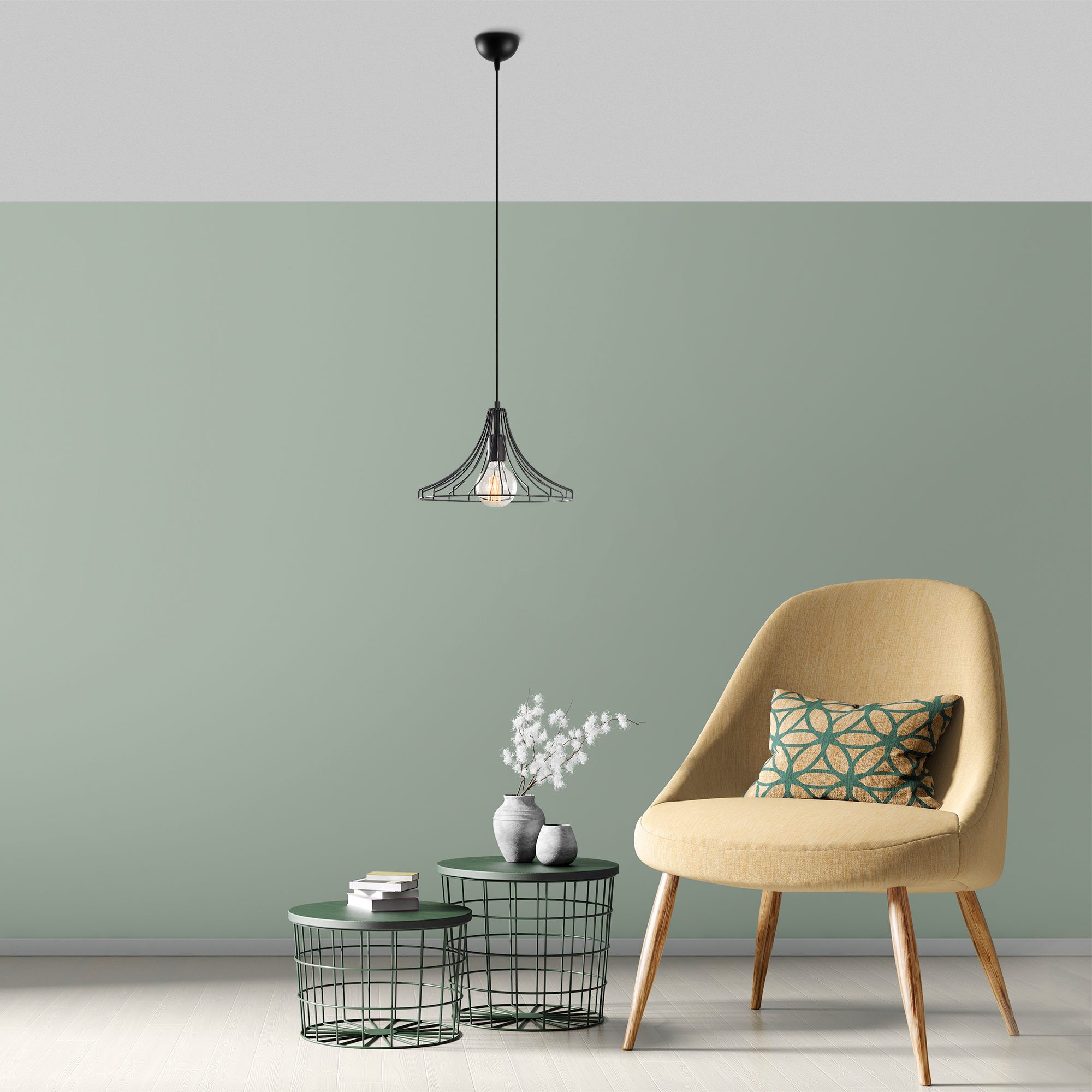 Lustre décoratif moderne | Élégant et contemporain | 37x126 cm | Noir