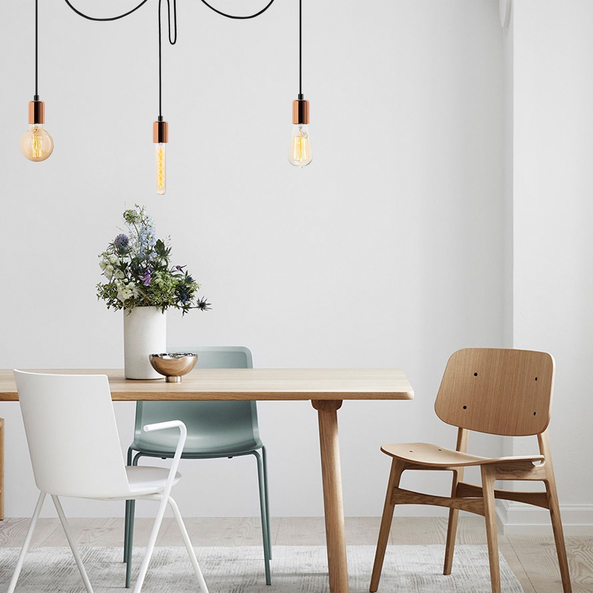 Chandelier en cuivre | Nitid | Hauteur réglable