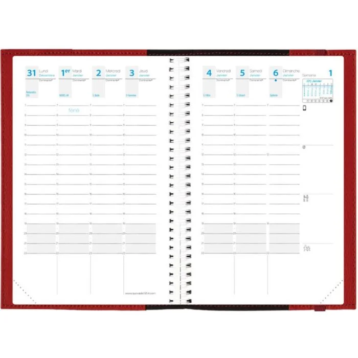 Recharge pour agenda Semainier 2026 - 100 x 150 mm - QUO VADIS Time et Life Pocket