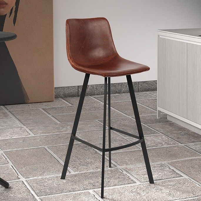 Tabouret de bar Ozan 68cm - brun