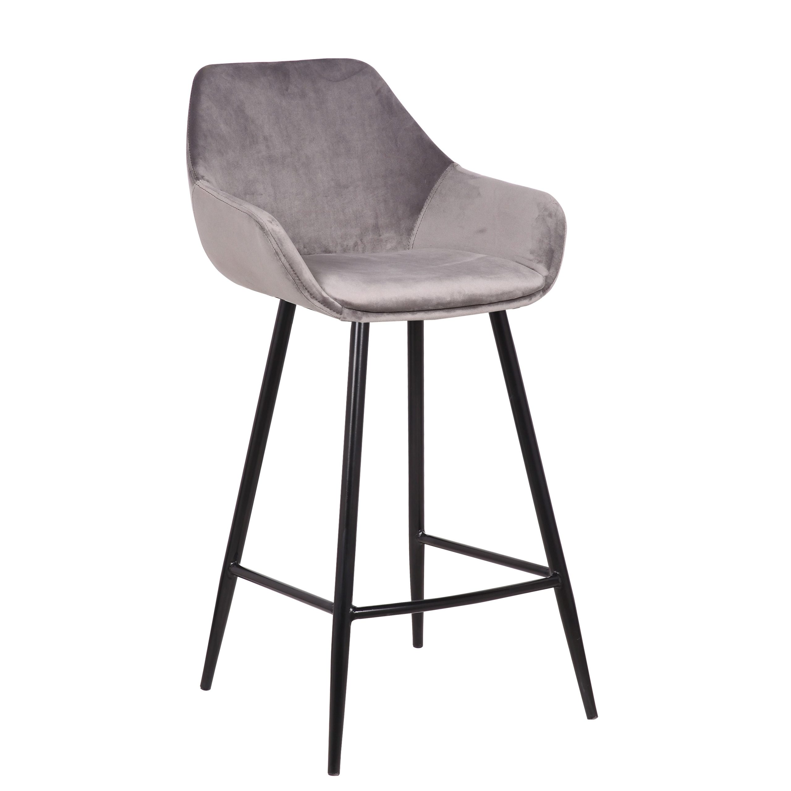 Lot de 2 chaises de bar Amman 65cm - gris
