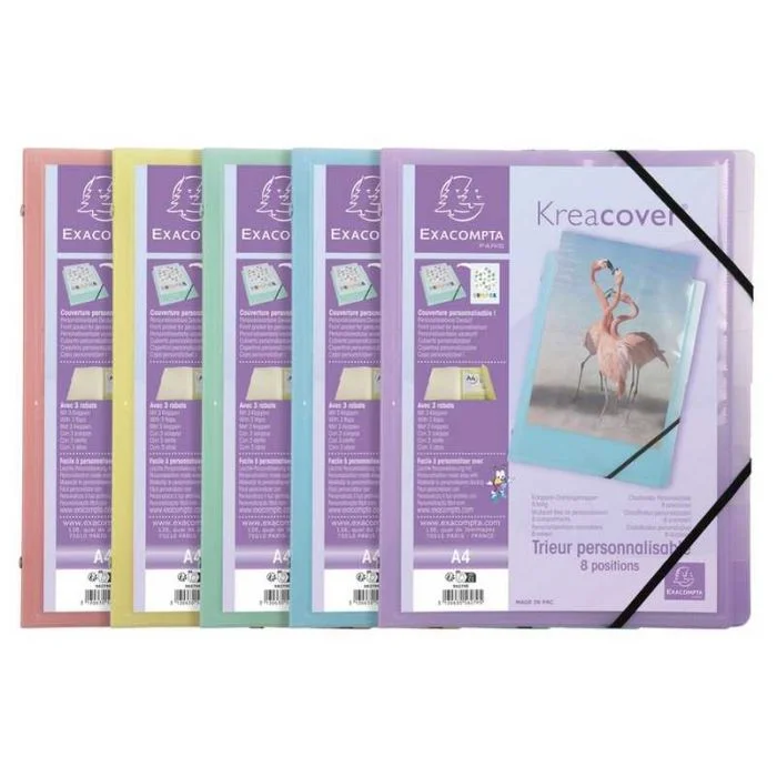 Trieur Personnalisable - 8 compartiments - Assortiment Pastel EXACOMPTA