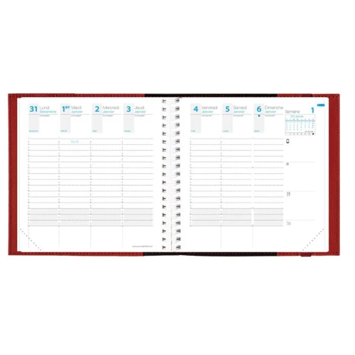 Recharge pour Agenda Semainier 2026 - 160 x 160 mm QUO VADIS Time et Life Medium