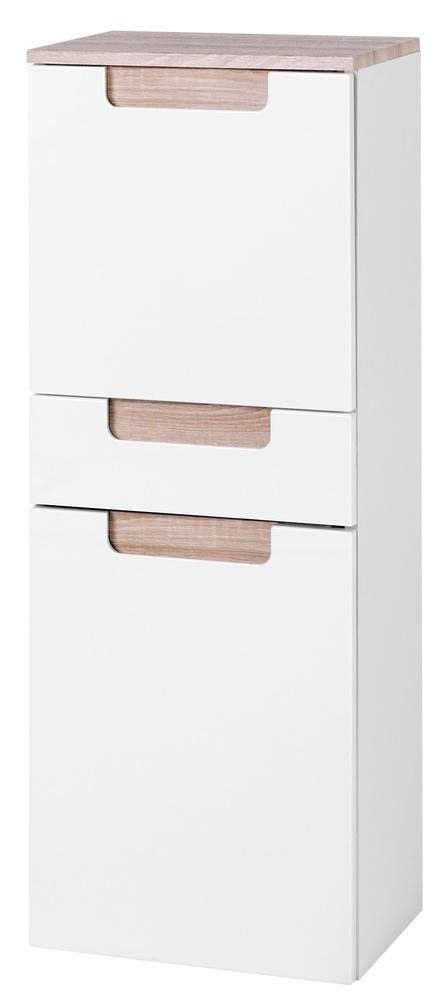 Armoire haute/large Siena 40cm - blanc/brun