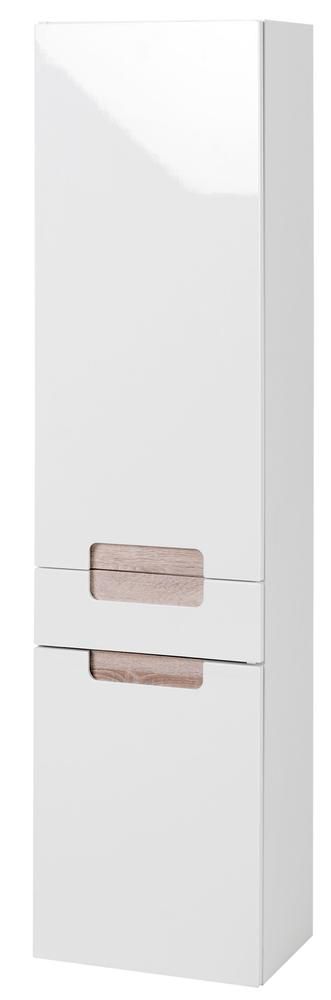 Armoire haute/étroite Siena 40cm - blanc/brun
