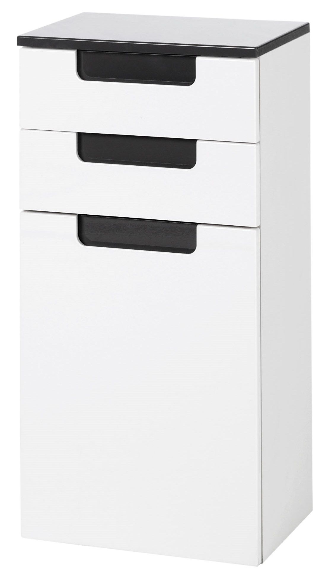 Armoire basse Siena 40cm - blanc/anthracite